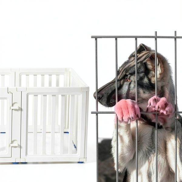 GGLL Pet Playpen Tool-less Assembly Transparent Panels-5
