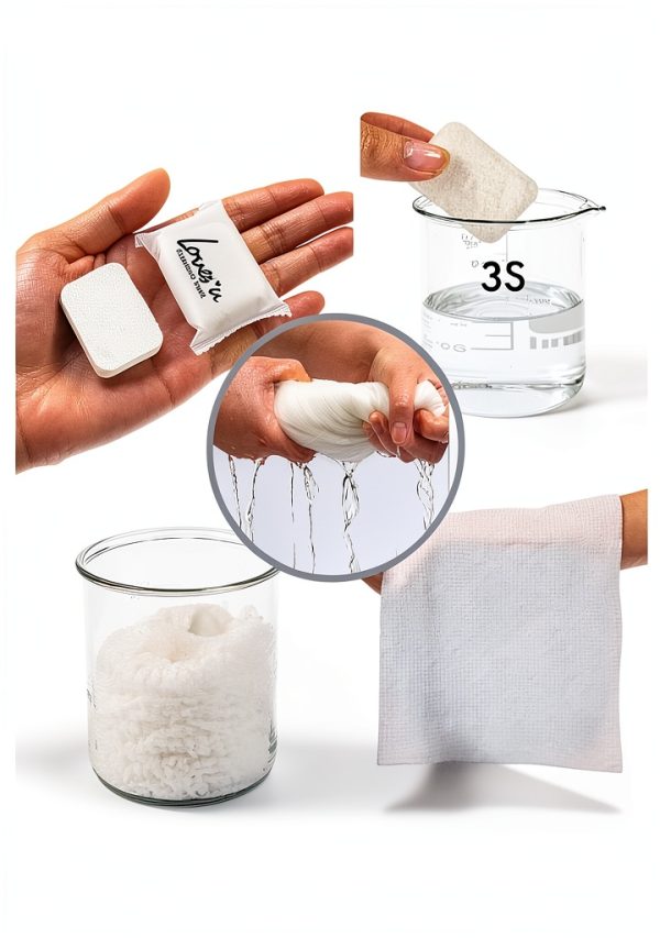 QUALIALL Compressed Towels 40 Pack Cotton Travel Washcloths-4