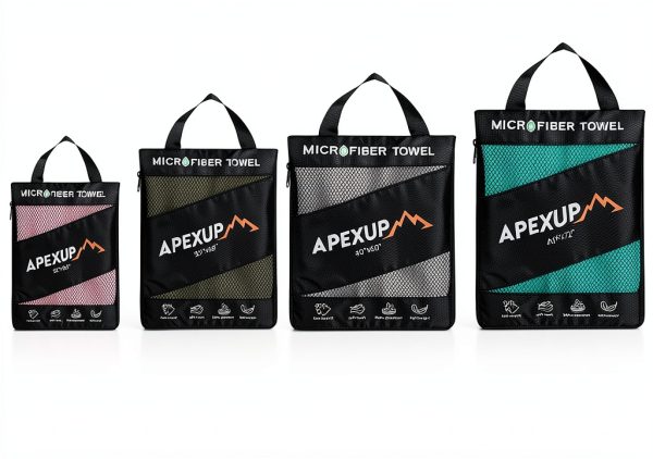 APEXUP Microfiber Camping Towel Quick Dry Lightweight 3 Pack-5
