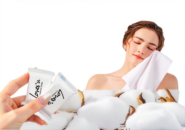 QUALIALL Compressed Towels 40 Pack Cotton Travel Washcloths-3