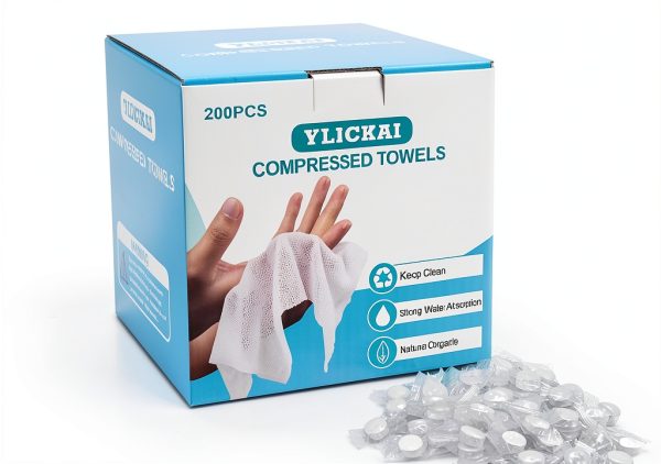 YLICKAI Compressed Towel Cotton Washcloth Outdoor Travel-0