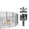 Dog Playpen GDKASRNY Silver 40 Inch Indoor Fence-3