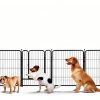 GDKASRNY Dog Playpen Silver 40 Inch 8 Panels-2