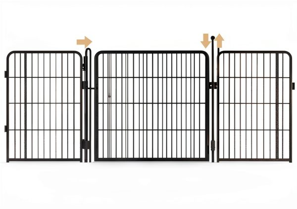 GDKASRNY Dog Playpen Silver 40 Inch 8 Panels-4