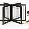Pawland wooden dog gate convertible 96in-5