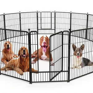 GDKASRNY Dog Playpen Silver 40 Inch 8 Panels-0