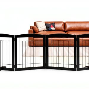 Pawland wooden dog gate convertible 96in-0