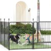 Dog Playpen GDKASRNY Silver 40 Inch Indoor Fence-1