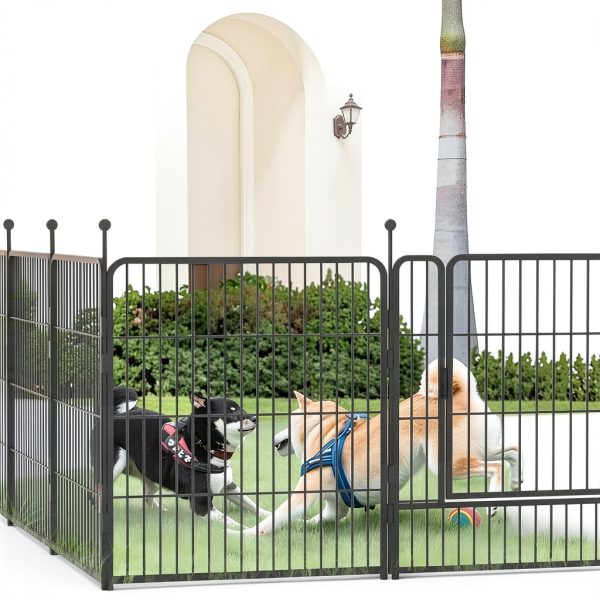 Dog Playpen GDKASRNY Silver 40 Inch Indoor Fence-1
