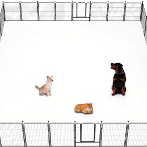 GDKASRNY Dog Playpens 40 Inch Silver-0