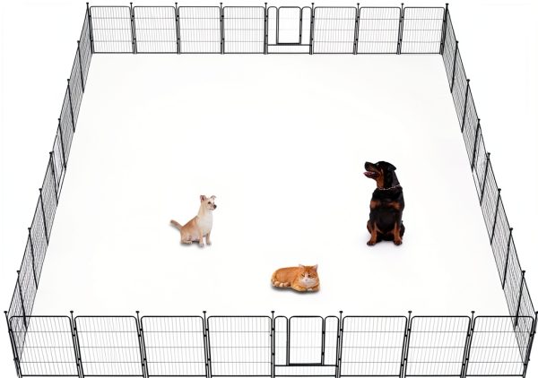 GDKASRNY Dog Playpens 40 Inch Silver-0