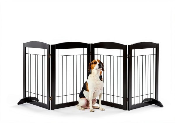 Pawland wooden dog gate convertible 96in-8