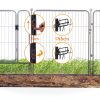 GDKASRNY Dog Playpens 40 Inch Silver-2