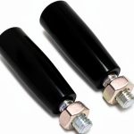 yukata Revolving Handle Lathe Handle Marine Winch Handle Trailer Jack Handle Crank Handwheel M10 Threaded Handle with nut 2pcs-0
