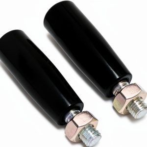 yukata Revolving Handle Lathe Handle Marine Winch Handle Trailer Jack Handle Crank Handwheel M10 Threaded Handle with nut 2pcs-0